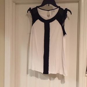 Elle tuxedo tank top